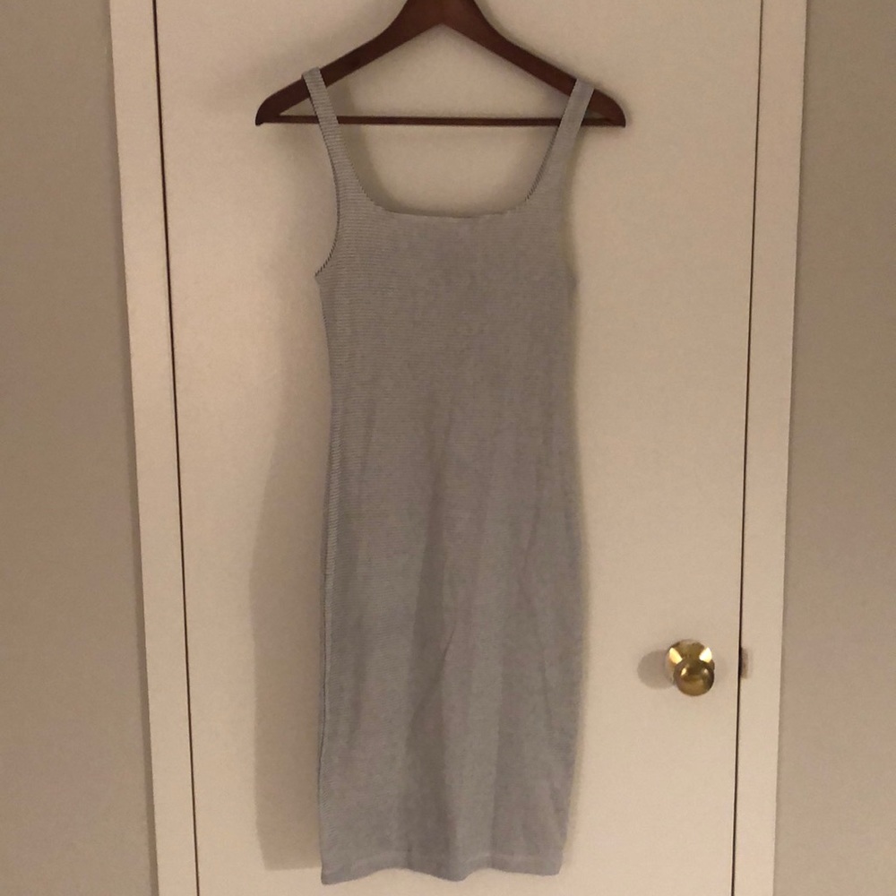 Black and white stripe tank dress